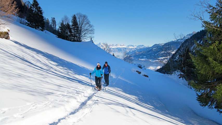 Schneeschuhtour Skulpturenweg Niederurner Täli